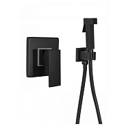 Гигиенический душ со смесителем встраиваемый Hansberge H3070BL, черный