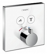 Термостатический смеситель Hansgrohe ShowerSelect для душа (внешняя часть) бел/хром (15738400)