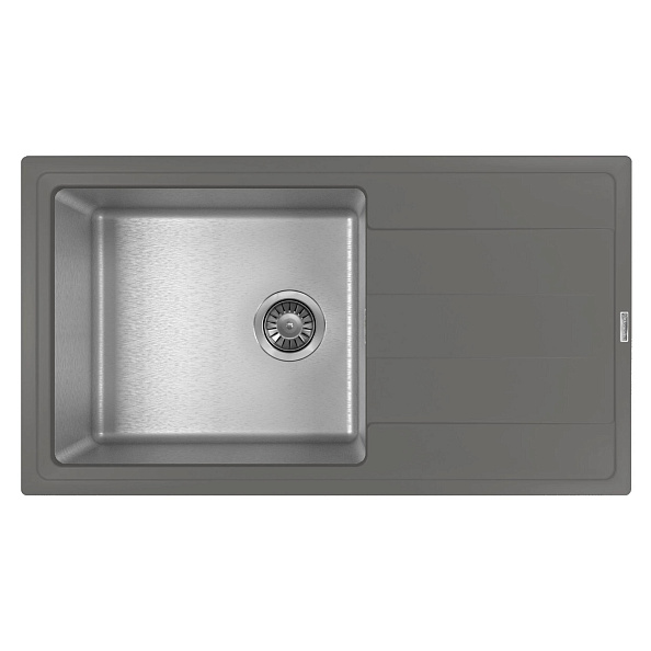 Кухонная мойка Florentina КОМБИ 21.400.D0860.307, серый шёлк