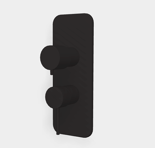 Смеситель для душа Fima Carlo Frattini Spillo Up, на 2/3 потребителя, черный матовый (F3039X6NS)