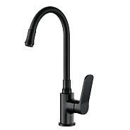 Смеситель для кухни с гибким изливом FRAP F4462, черный