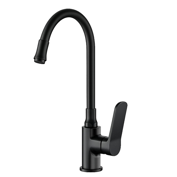 Смеситель для кухни с гибким изливом FRAP F4462, черный