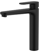 AQ1804MB НИКА смеситель для раковины высокий 190 без донного клапана, матовый черный