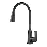 Смеситель для кухни с гибким изливом Raffine F313T-3, оружейная сталь