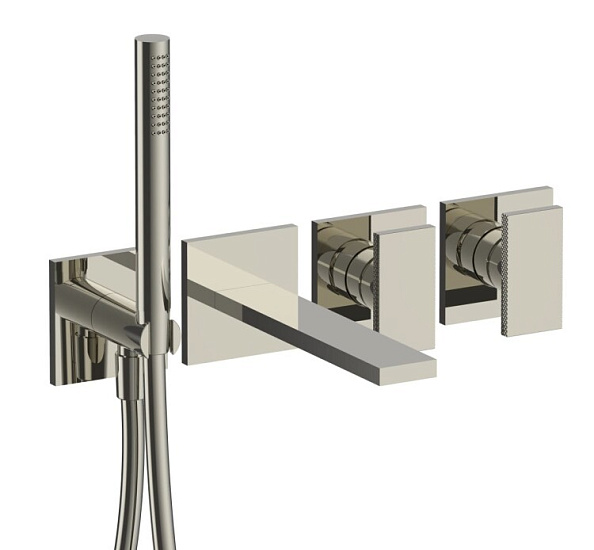 Смеситель для ванны и душа Fantini O-XY, Polished Nickel PVD (49 95 P721B)