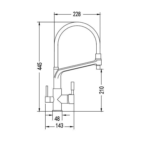 Смеситель для кухни Rose R658Y, пепельный