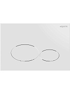 KDI-0000071(GLA) Панель смыва Белый глянец (клавиши овальные), 162*244 мм