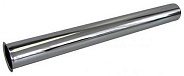 128326 отбортованная трубка прямая, 32 х 500, латунь хромированная