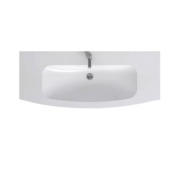 Стеклянная раковина Jacob Delafon Nona EB1886RU-DE1, матовый белый, 120 см, 1 раковина
