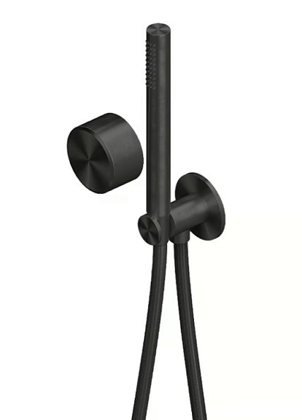 Смеситель для душа Quadro design Stereo, на 1 потребитель, золото черное (16 58 ON)