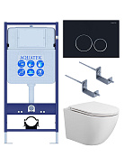 SET AQUATEK ЕВРОПА T KDI20 (рама AQUATEK Standard INS-0000012 с клавишей KDI-0000020 и крепежом KKI-0000002+унитаз AQ1900T-00 с тонким сиденьем sc)