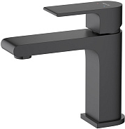 AQ1410MB ЛИРА смеситель для раковины 103, без донного клапана, матовый черный