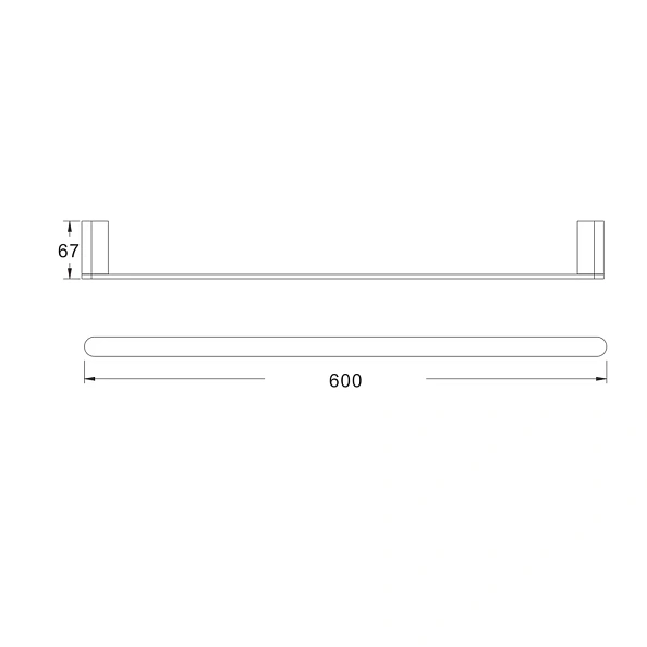 Полотенцедержатель Rose RG1717T, пепельный