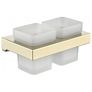 Стакан для ванной комнаты двойной Grocenberg AC0022GO, золото