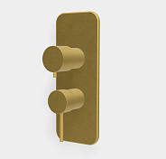 Смеситель для душа Fima Carlo Frattini Spillo Up, на 2/3 потребителя, золото брашированное (F3039X6OS)