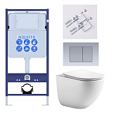 SET AQUATEK ГЕЛИОС KKI2 (рама AQUATEK Standard INS-0000012(без клавиши)+кпереж KKI-0000002+унитаз AQ1993T-00 ГЕЛИОС + с тонким сиденьем soft-close