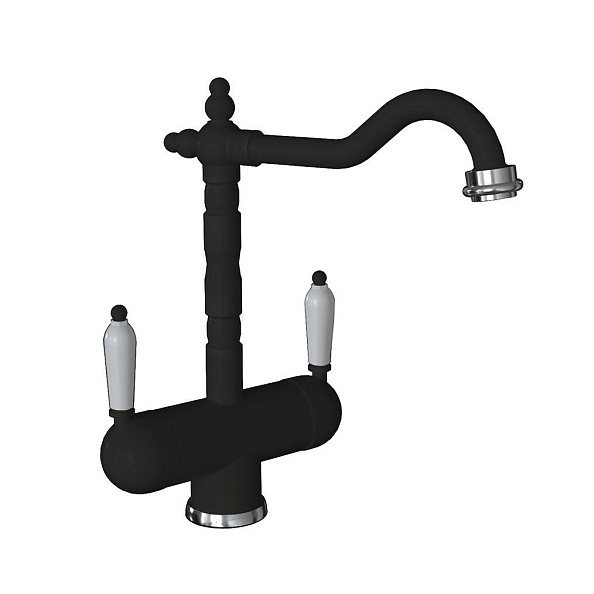 Смеситель для кухни с подключением фильтра Florentina АРИЯ 333.21H.2113.302, антрацит