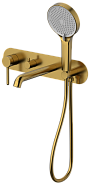Смеситель для ванны HAIBA, цвет: брашированное золото (PVD-покрытие) (HB64836-5)