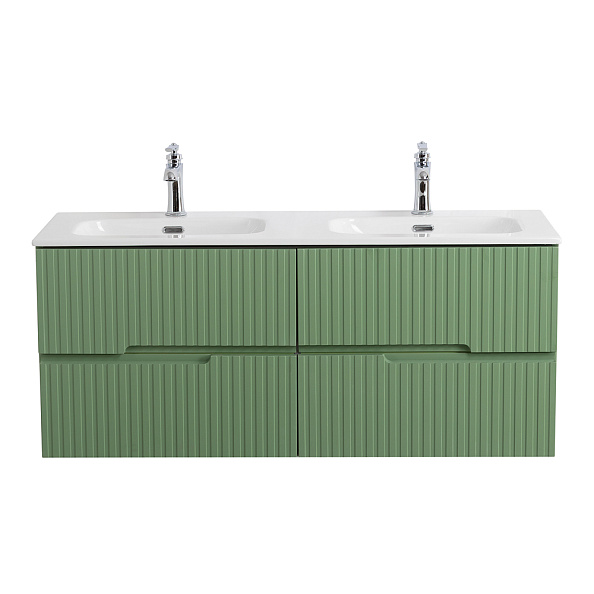 База под раковину подвесная Cezares Duet-N 1200х457х500, Фисташковый софт (DUET-N-1200-4C-SO-2-PS-P)