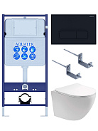 SET AQUATEK ЕВРОПА-017 4в1 (рама AQUATEK Standard INS-0000012 с клавишей KDI-0000017 и крепежом KKI-0000002+унитаз AQ1901-00 с тонким сиденьем sc)