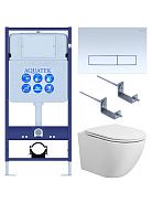 SET AQUATEK ЕВРОПА T KDI21 (рама AQUATEK Standard INS-0000012 с клавишей KDI-0000021 и крепежом KKI-0000002+унитаз AQ1900T-00 с тонким сиденьем sc)