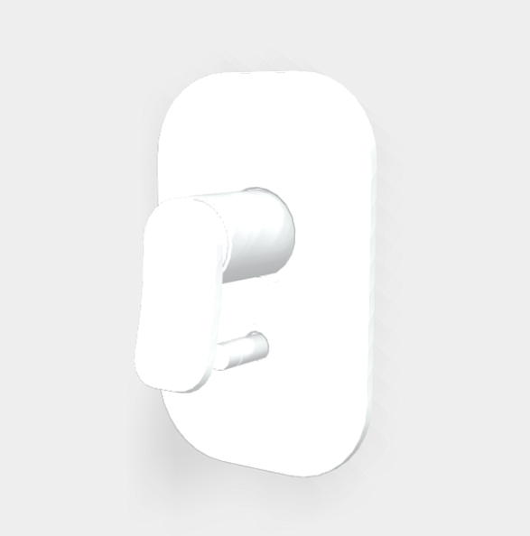 Смеситель для душа Fima Carlo Frattini Flo',  с переключателем, белый матовый (F3809X2BS)