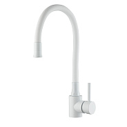 Смеситель для кухни с гибким изливом FRAP F40994-8, белый