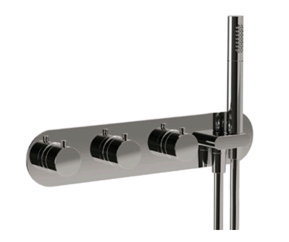 Смеситель для душа Carimali Iltondo на 4 потребителя, шампань брашированная PVD (21848EST/A-CHMB)