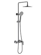 AQ2140BGM БЕТТА душевая система (смеситель для ванны) 220мм, оружейная сталь