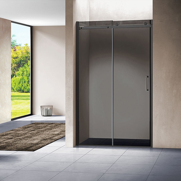 Душевая дверь Vincea Como (VPS-1C120CGB) 1200х1950 мм, черный матовый, стекло тонированное