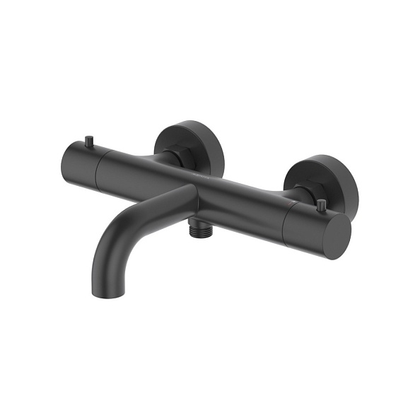 Термостатический смеситель для ванны AQUATEK ЕВРОПА, матовый черный AQ1343MB