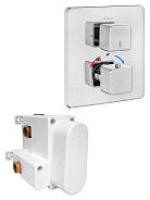 102167216EX-KDE + 102166204EX термостатический смеситель для ванны,2 режима(внешняя часть) + скрытая часть