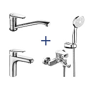 Комплект смесителей Lemark Point "3 в 1" (LM0381C)