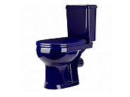 40355110402 Унитаз-компакт "Ирида" Стандарт/ синий, нижний подвод воды, горизонтальный выпуск (старый арт. 40355130402)