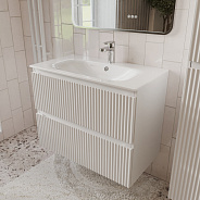 Тумба с раковиной подвесная (80см) Terminus Sicilia SIC10802900301O, белый