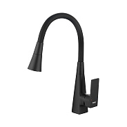 Смеситель для кухни с гибким изливом и режимом душ Haiba HB73823-7, черный