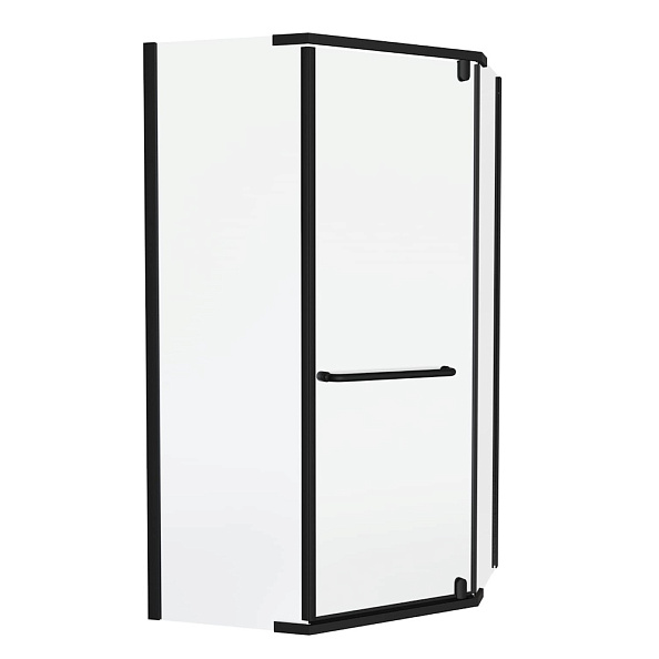 Душевой уголок Knotlor FCD100CG0BL 5-тиугольный 100х100х200, черный