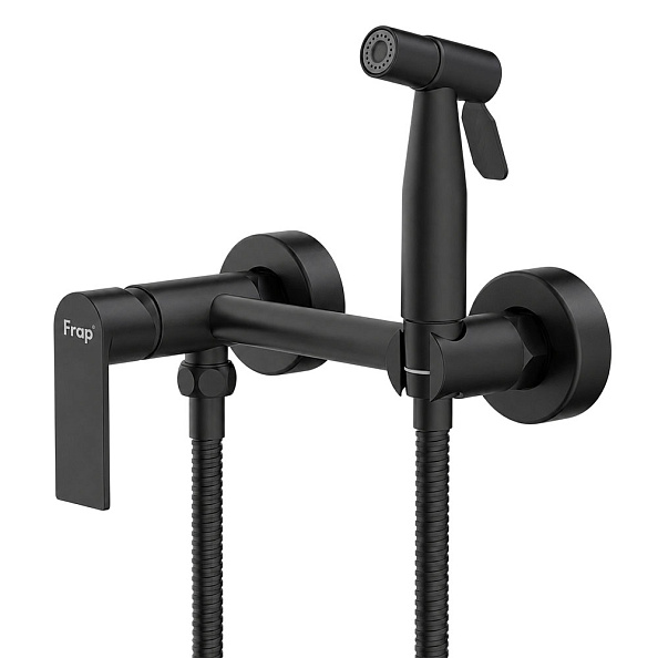 Гигиенический душ со смесителем FRAP F20806-6, черный