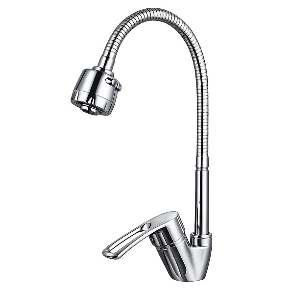 Смеситель для кухни с гибким изливом и режимом душ FRAP F43701-B, хром