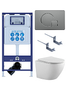 SET AQUATEK ЕВРОПА-070 4в1 (рама AQUATEK INS-0000025 +крепление KKI-0000002 +кнопка KDI-0000070 +унитаз AQ1901-00 +тонкое сиденье sc)