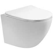 AQ1900T-00 ЕВРОПА Унитаз-компакт подвесной безободковый 490*360*320мм, смыв TORNADO, тонкое сиденье с механизмом плавного закрывания, крепеж