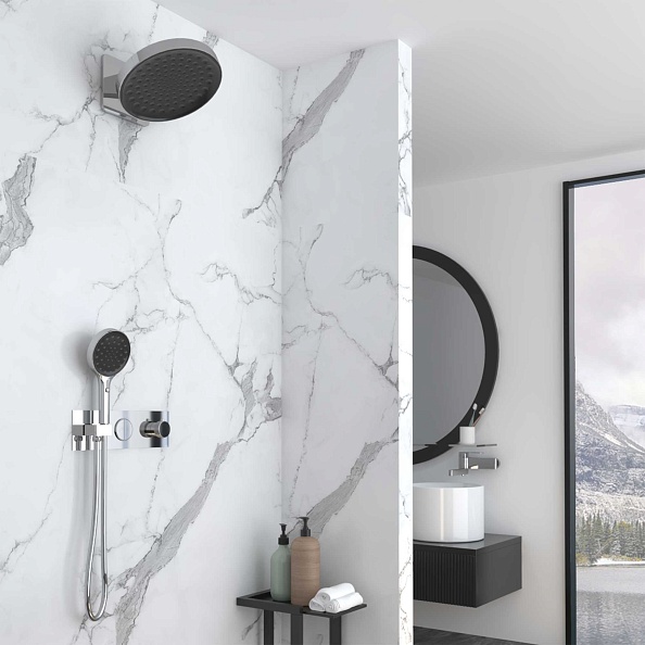 Душевой комплект Vincea VSFW-422TI3CH встраиваемый, термостатический, двухрежимный, хром