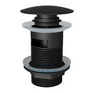 Донный клапан для раковины с переливом Knotlor BM9011BL, черный