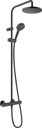 Душевая система HANSGROHE Vernis Blend Showerpipe 200 1jet с термостатом, матовый чёрный (26276670)