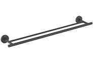 AQ4230MB ОБЕРОН полотенцедержатель двойной 600 мм, матовый черный