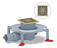 Трап Bronze de Luxe горизонт выход, комбинированный затвор, дизайн-решетка Узоры (21962-5602)