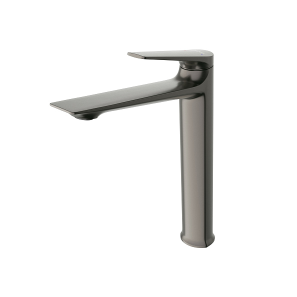 Смеситель для накладной раковины без донного клапана Cezares Liner, оружейная сталь (LINER-LC-GM-W0)