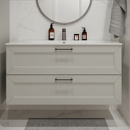 Тумба с раковиной подвесная (120см) Terminus Victoria VIC101202900301O, белый