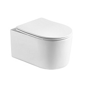 AQ2004T-00 МИЯ унитаз компакт подвесной безободковый 490*370*340мм,смыв TORNADO, тонкое сиденье с механизмом плавного закрывания, крепеж