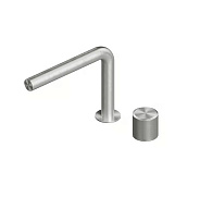 Смеситель для раковины Quadro design Stereo, сталь брашированная (16 07 AS)